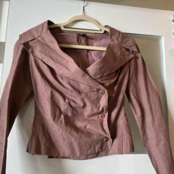 Jacket by Italian Clothier - GY in Taupe, Size 6 - Picture 2 of 4